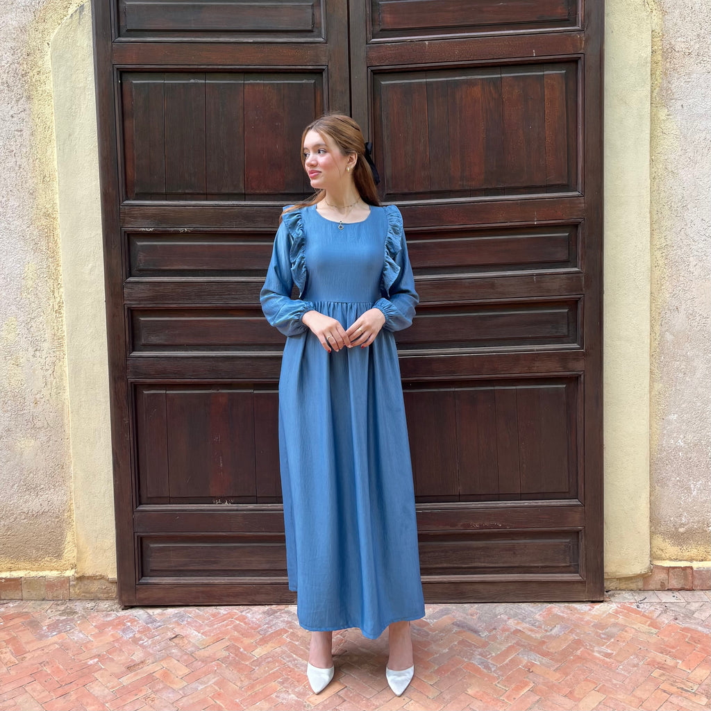 Robe à manches bouffantes