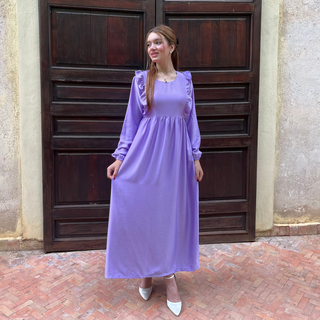 Robe à manches bouffantes